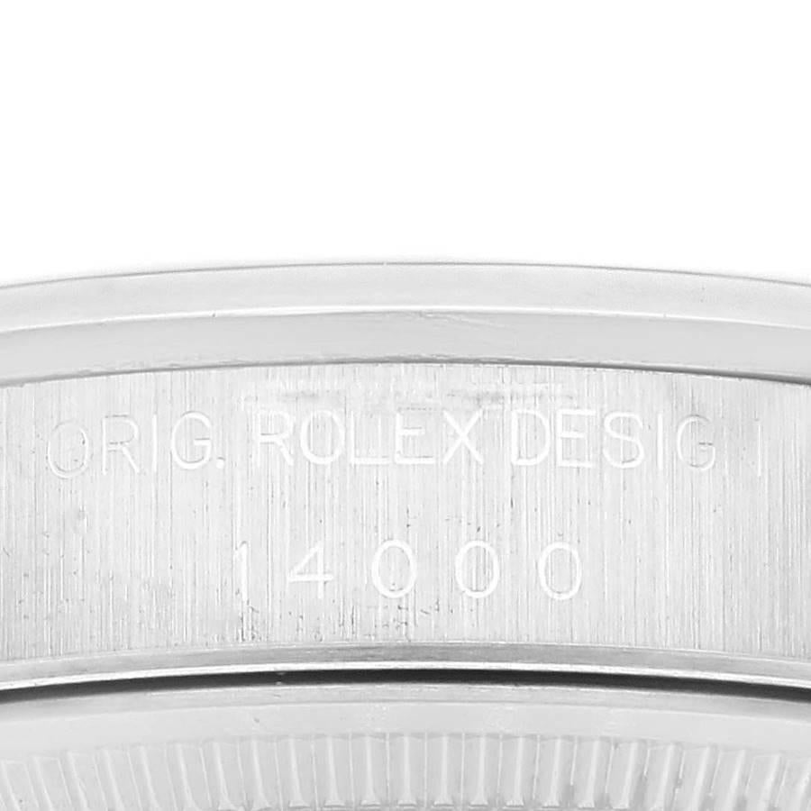Rolex Air King 34mm White Dial Domed Bezel Mens Watch 14000 In Excellent Condition In Atlanta, GA