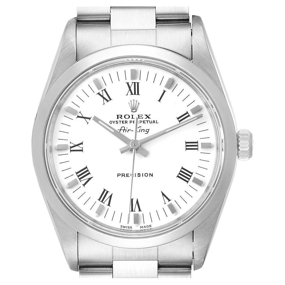Rolex Air King White Dial Domed Bezel Mens Watch 14000 For Sale at 1stDibs