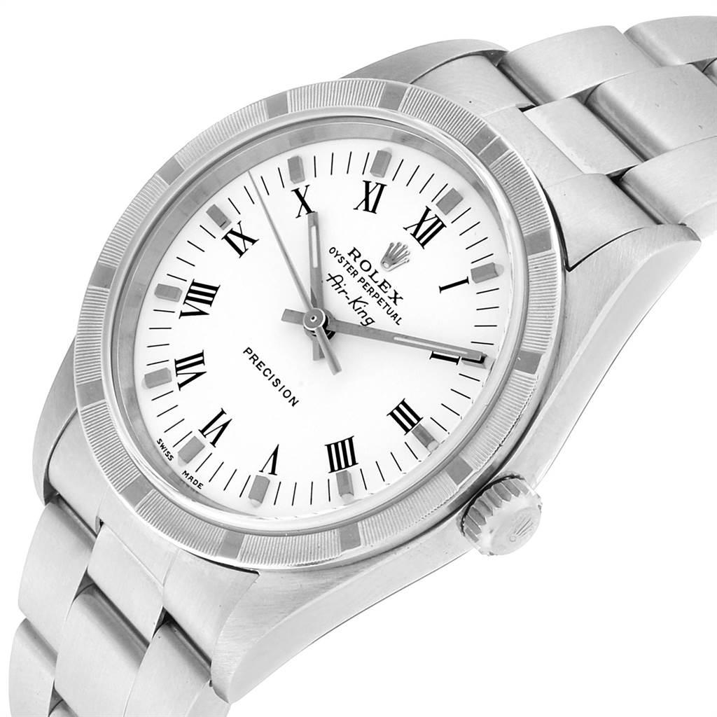 Rolex Air King White Dial Steel Men’s Watch 14010 Box For Sale 2