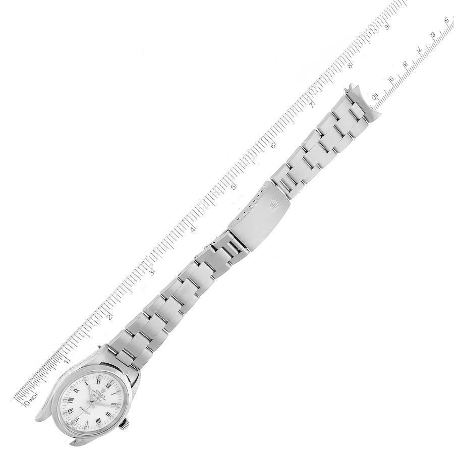 Rolex Air King 34mm White Roman Dial Domed Bezel Mens Watch 14000 6
