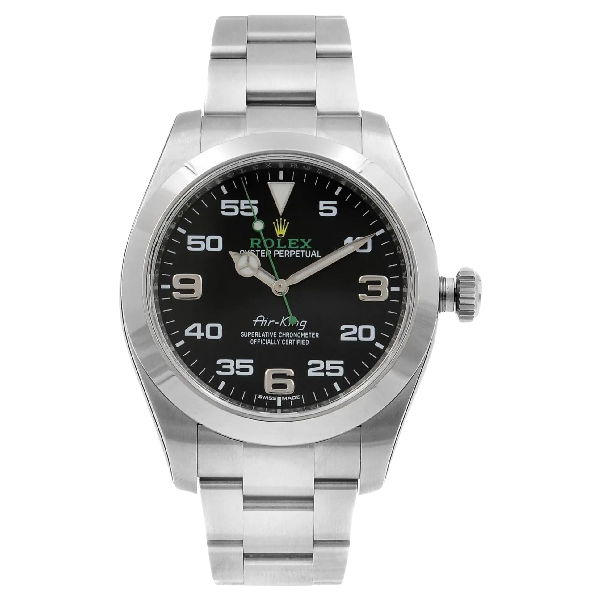 Rolex Air-King 40mm Stainless Steel Black Dial Automatic Men Watch 116900
