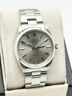 Rolex Air King 5500 34mm Silver Dial Stainless Steel Box Paper