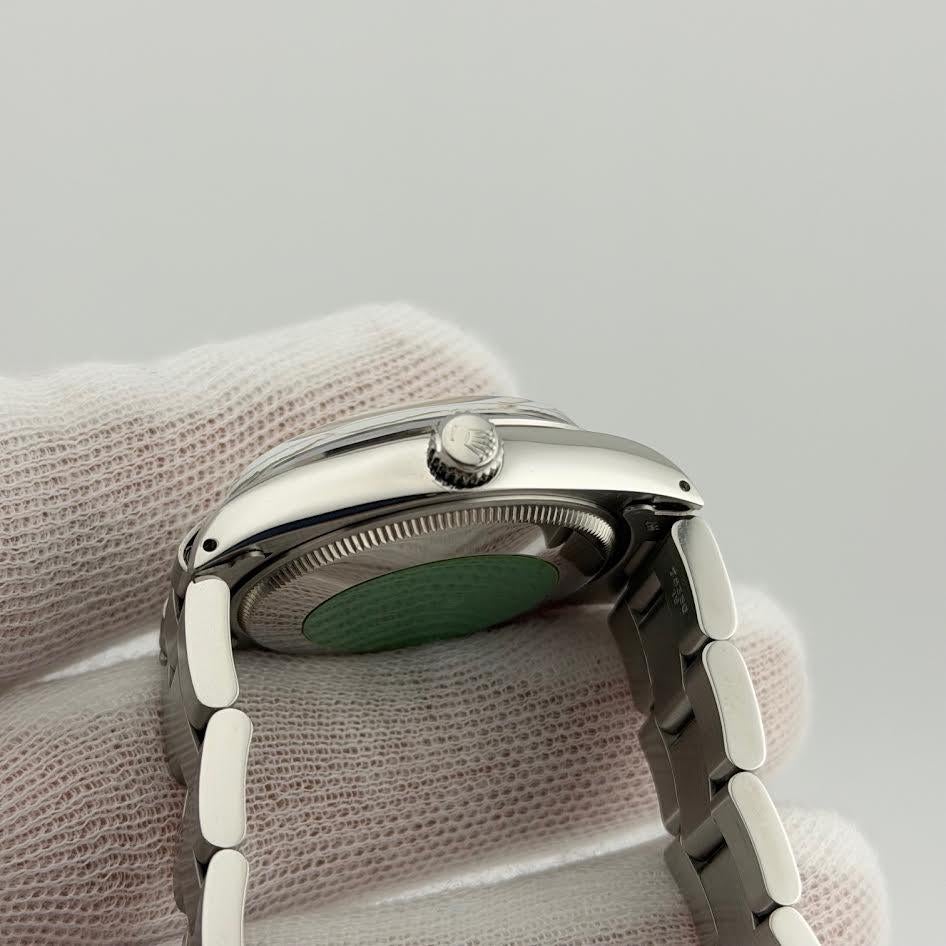 Rolex Air King 5500 34mm quadrante argento acciaio inossidabile 3