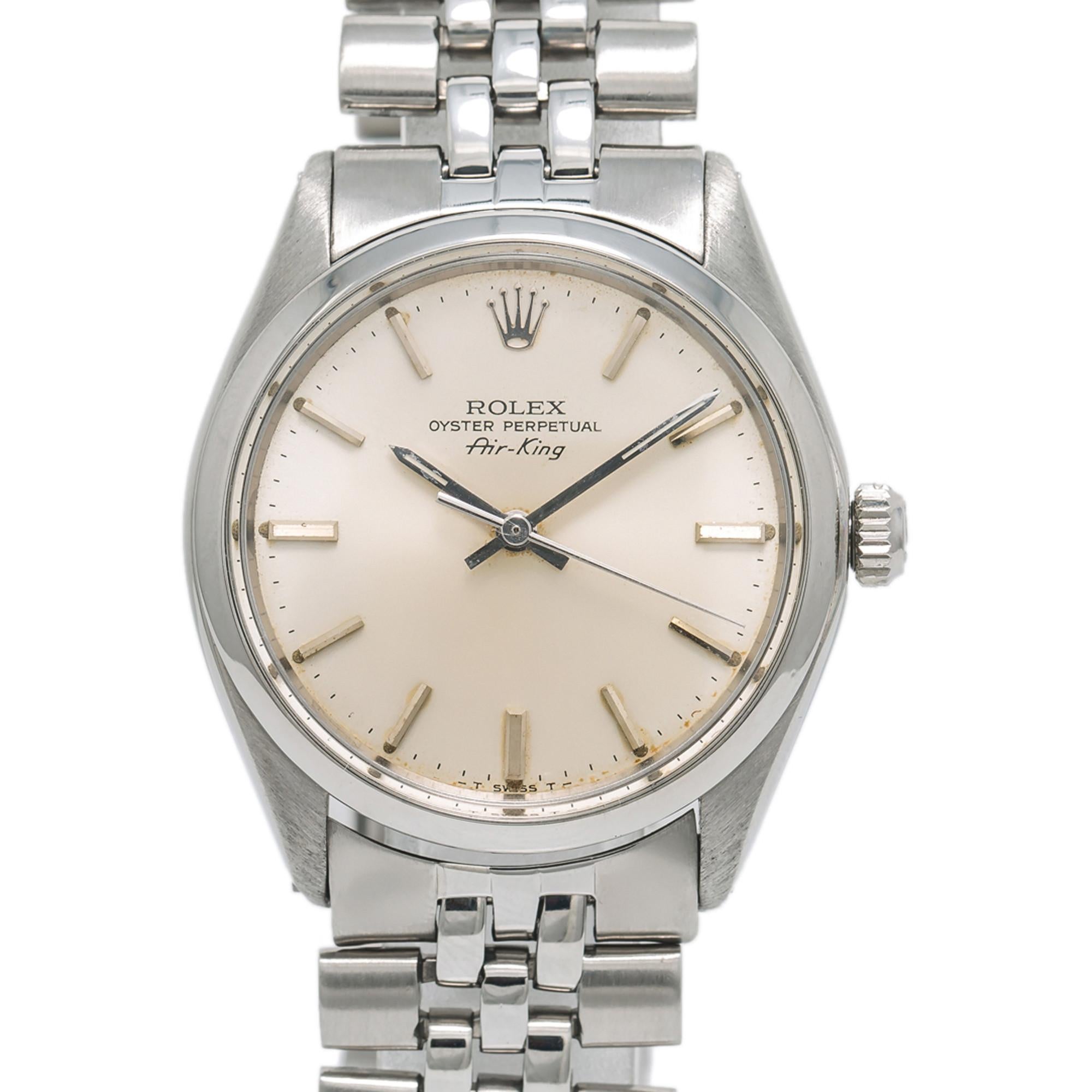 Women's Rolex Air-King 5500, White Dial, Certified and Warranty