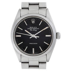 Rolex Air-King 5500, Black Dial, Certified and Warranty