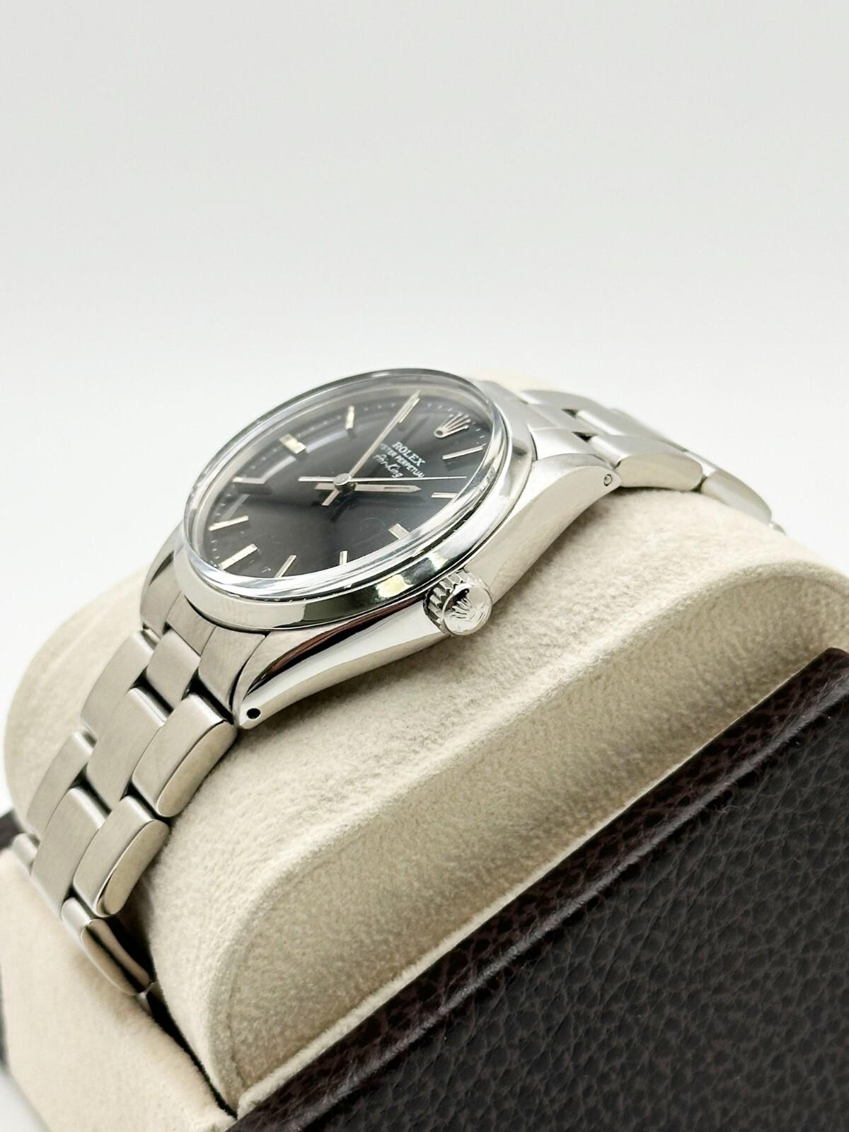 Rolex Air King 5500 Quadrante nero Acciaio inossidabile 34mm In condizioni buone in vendita a San Diego, CA