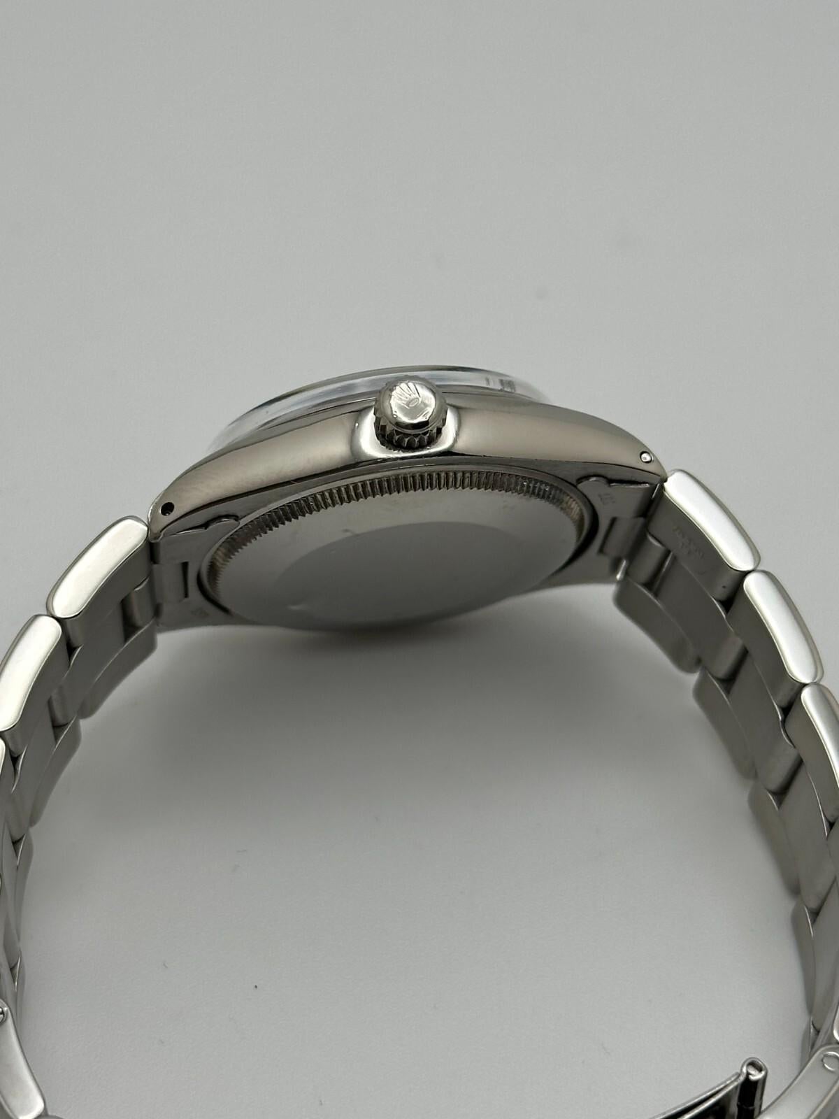 Rolex Air King 5500 Quadrante nero Acciaio inossidabile 34mm in vendita 3