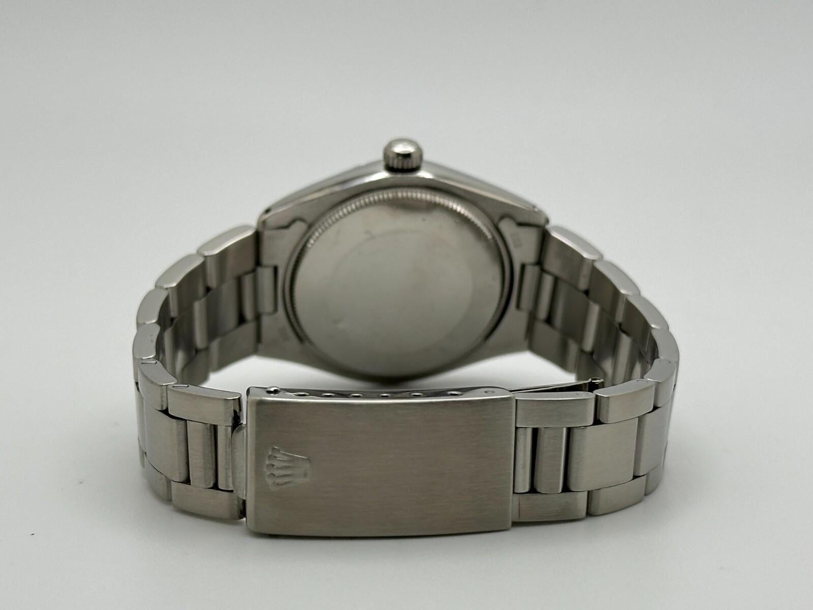 Rolex Air King 5500 Quadrante nero Acciaio inossidabile 34mm in vendita 5