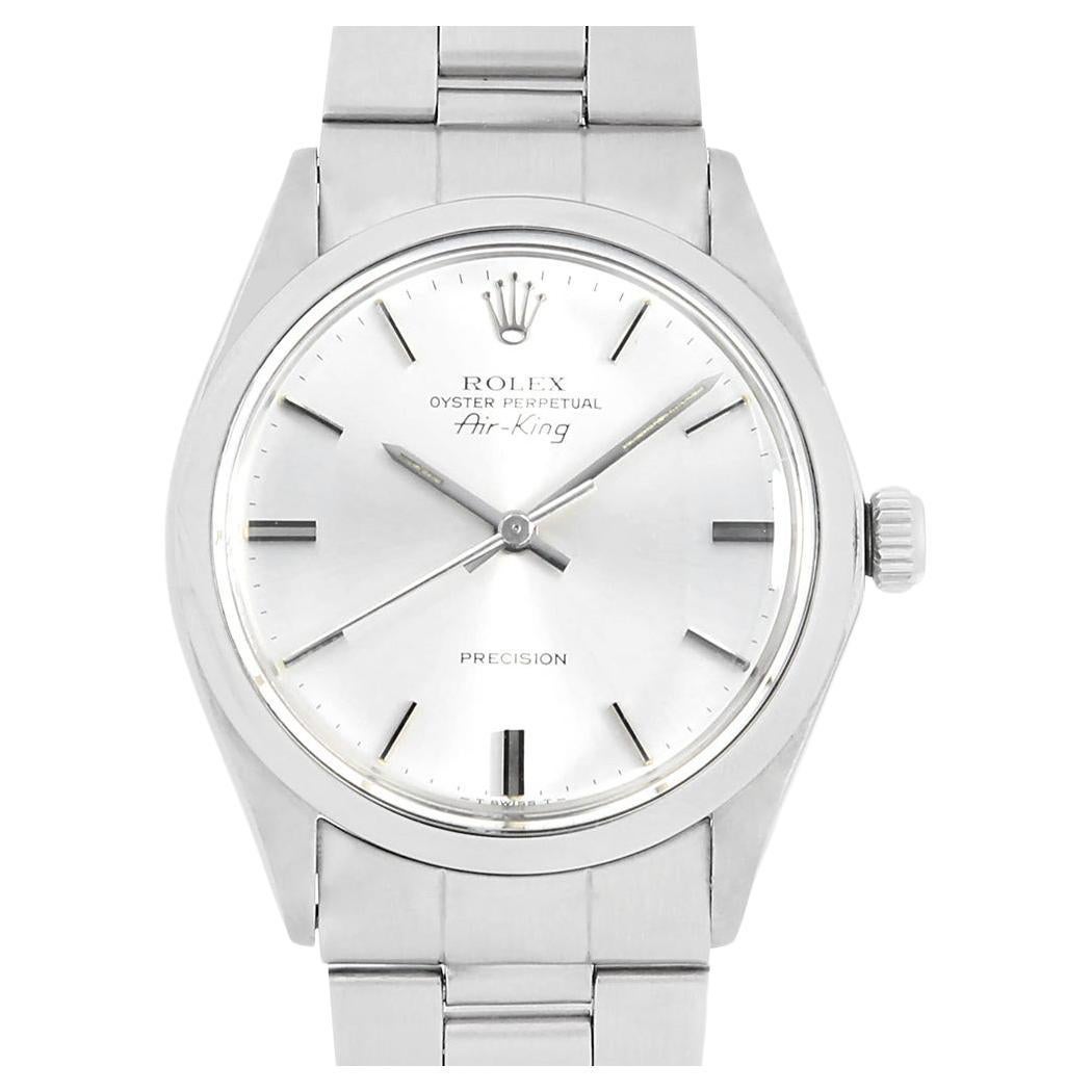 Rolex Air King 5500 Oyster Perpetual Men's Antique Watch - Silver Bar No. 35