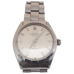 Rolex Air-King 5500, Silver Dial, Certified and Warranty