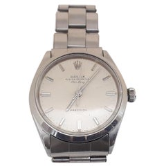 Rolex Air-King 5500, Silver Dial, Certified and Warranty