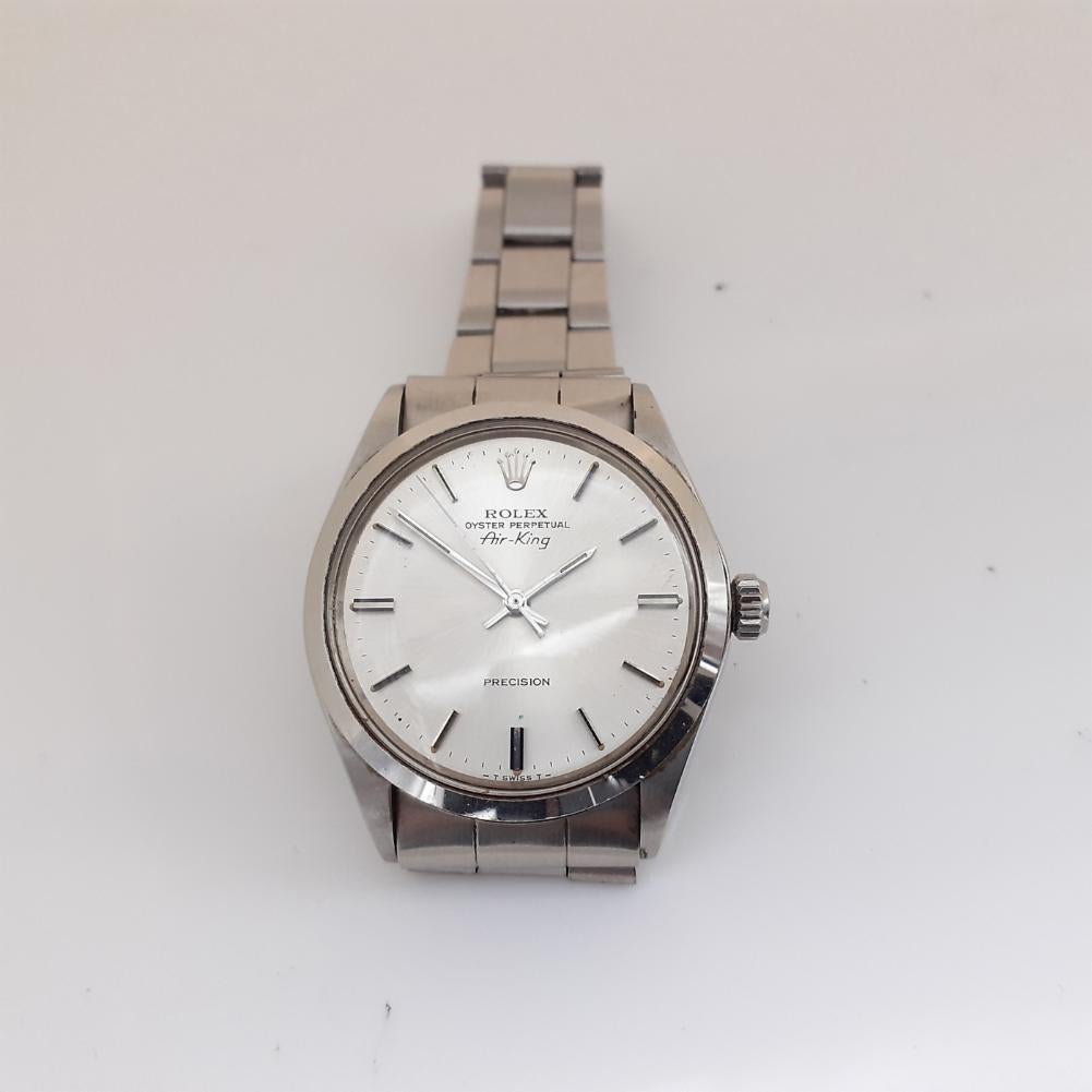 Rolex Air-King Reference #: 5500. Mens Automatic Self Wind Watch Stainless Steel Silver 0 MM. Verified and Certified by WatchFacts. 1 year warranty offered by WatchFacts.
