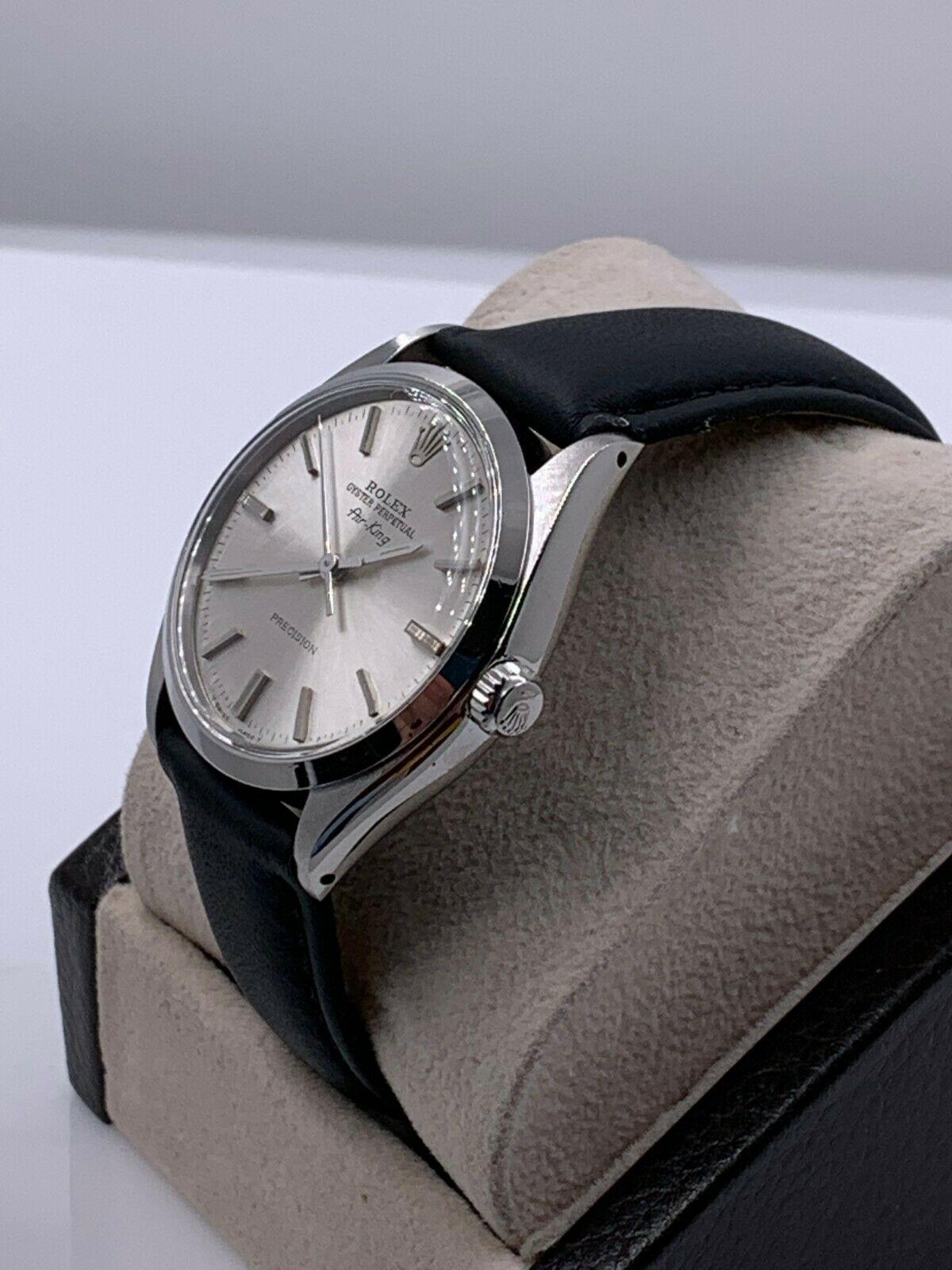 rolex air king leather strap