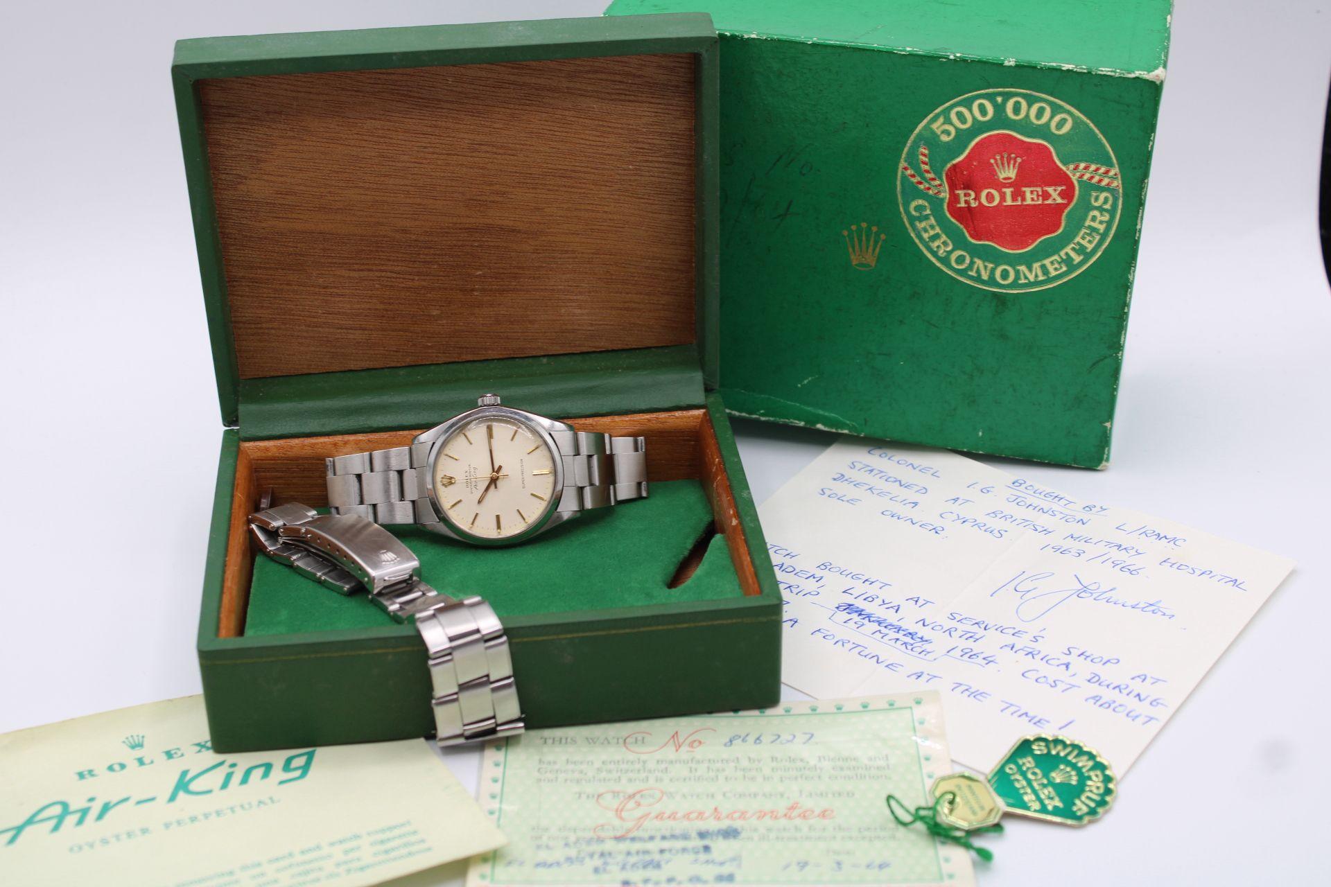 Rolex Air-King 5500 Super Precision - 1964 - RAF Provenance - Vollständiger Satz im Angebot 8