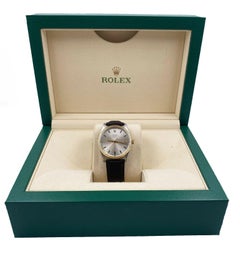 Rolex Air King 5501 Silver Dial 14 Karat Yellow Gold Stainless Steel