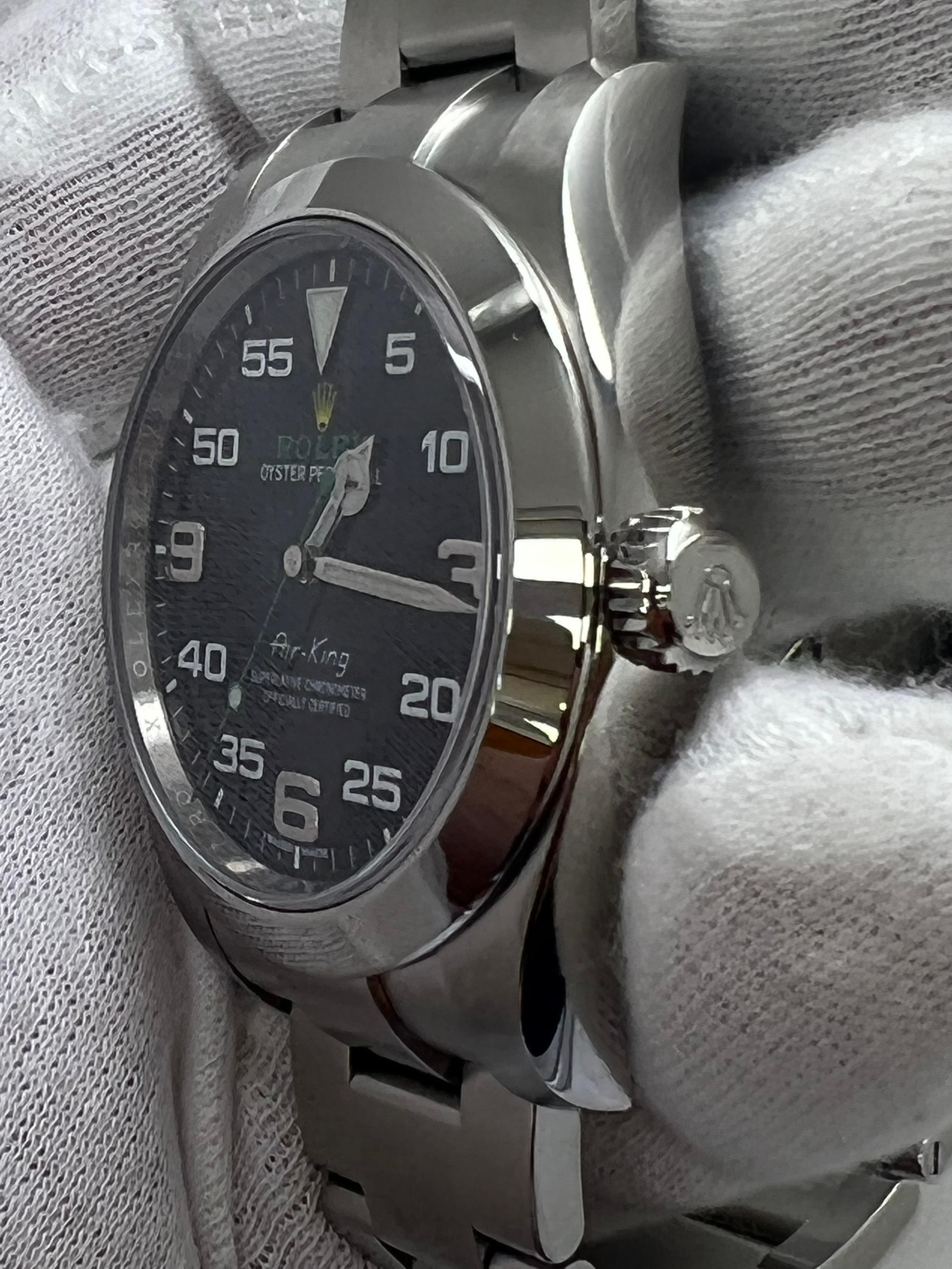 Rolex Air-King Automatik-Stahl-Herren Oyster-Armbanduhr 116900 im Zustand „Hervorragend“ im Angebot in New York, NY