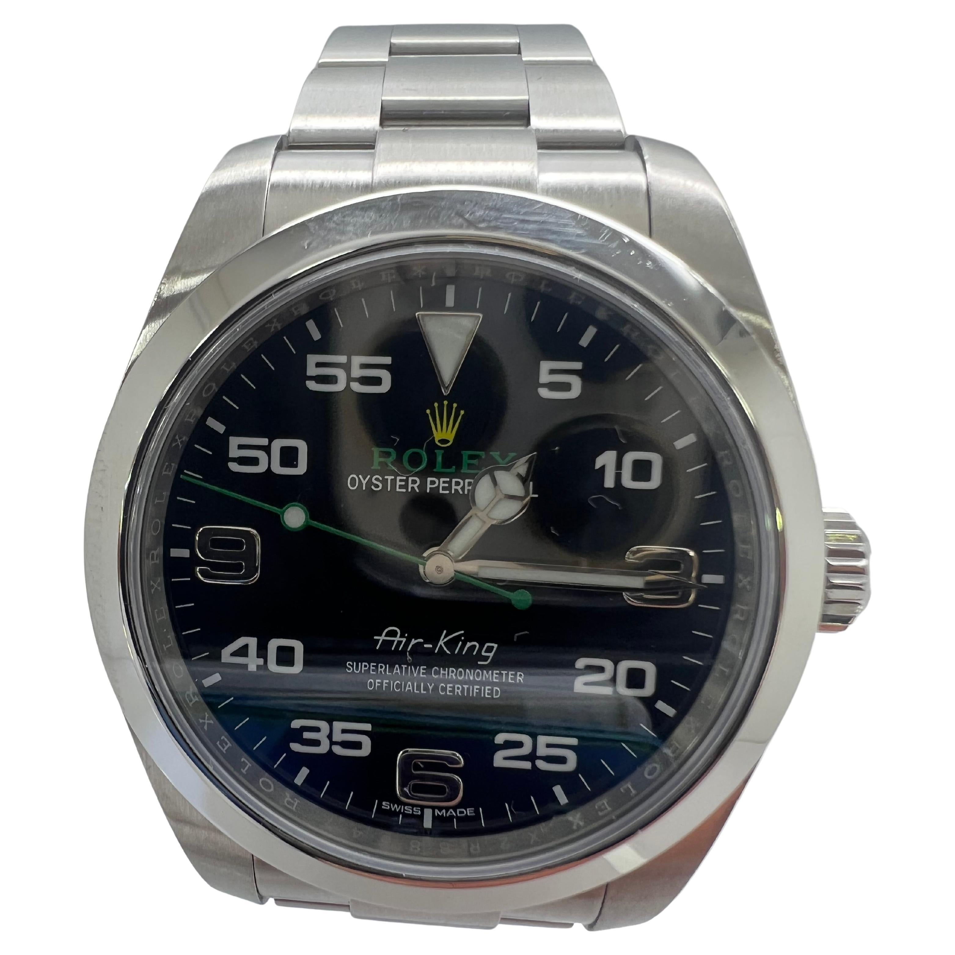 Rolex Air-King Automatic Steel Mens Oyster Bracelet Watch 116900 For Sale  at 1stDibs | vintage airking, rolex bloodhound, rolex air king