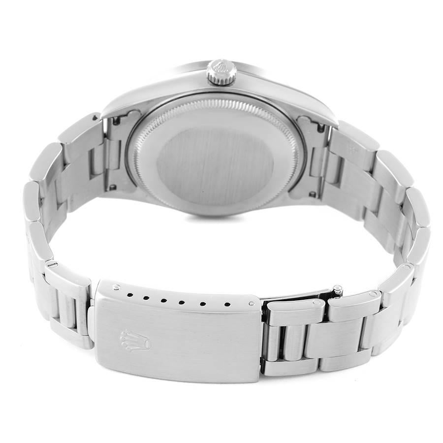 Rolex Air King Black Dial Steel Engine Turned Bezel Mens Watch 14010 4
