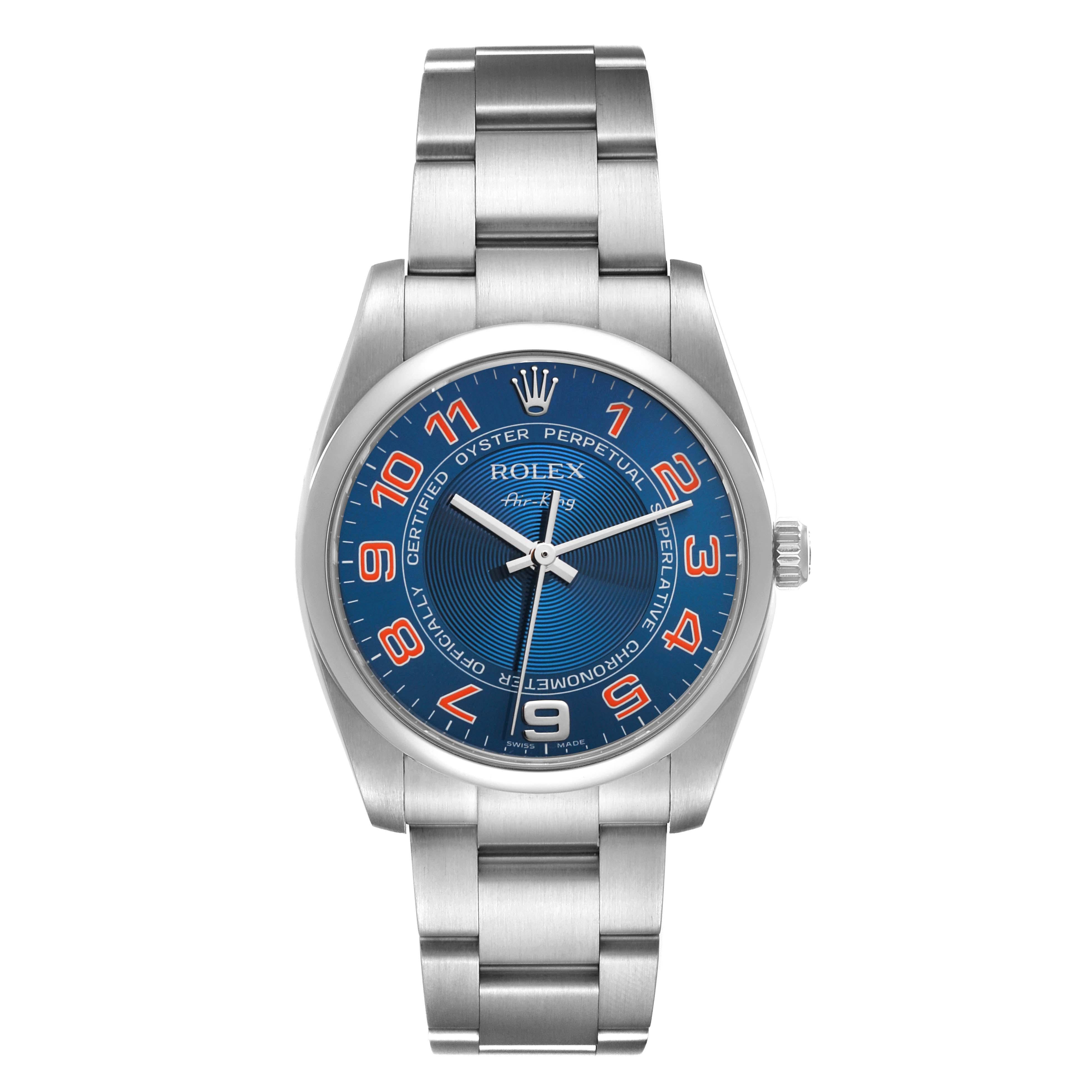 rolex air king blue dial