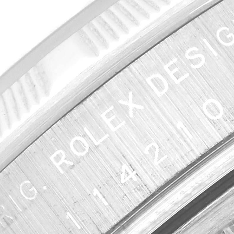 Rolex Air King Montre pour hommes 114210 avec cadran concentrique bleu en vente 2