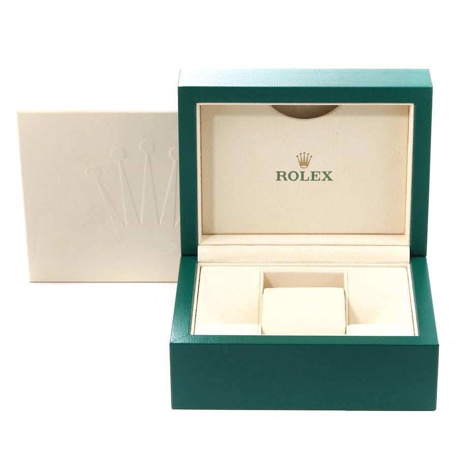 Rolex Air King Blaue Stahl-Herrenuhr mit Rauchglas-Lünette 114200 8