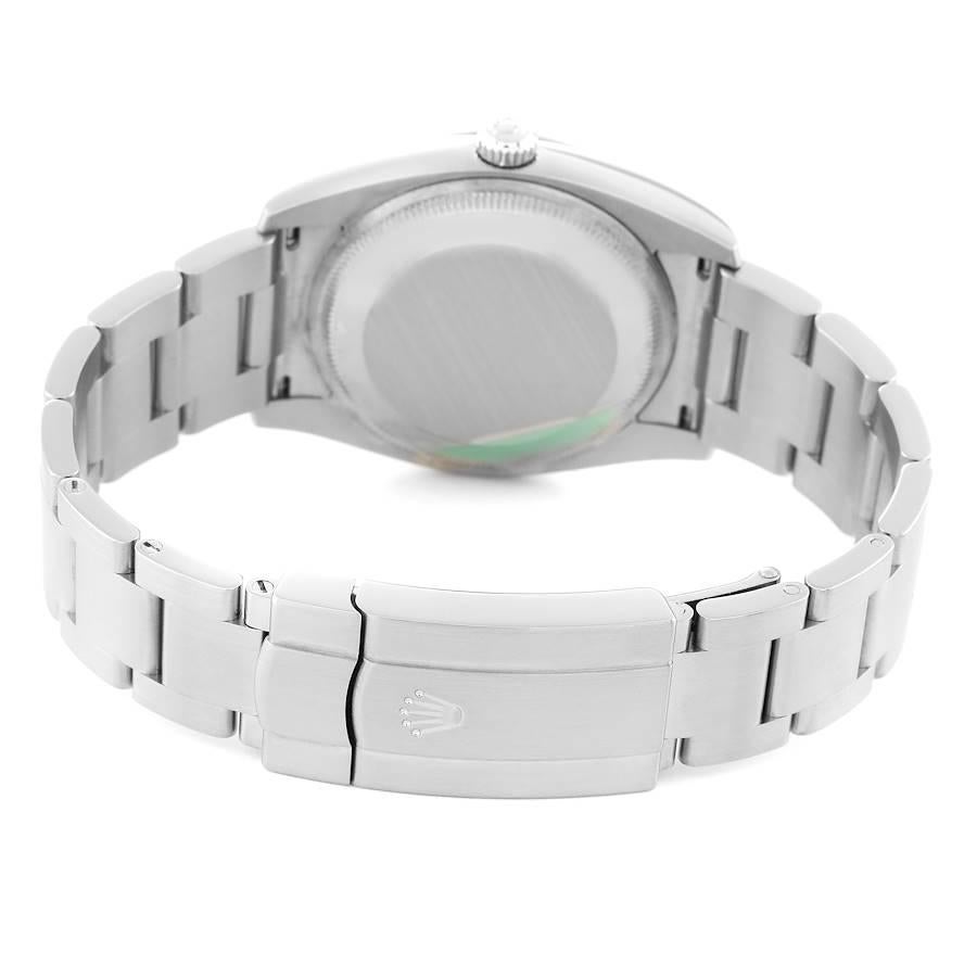 Rolex Air King Concentric Silber Orange Zifferblatt Herrenuhr 114200 Box Card im Angebot 6