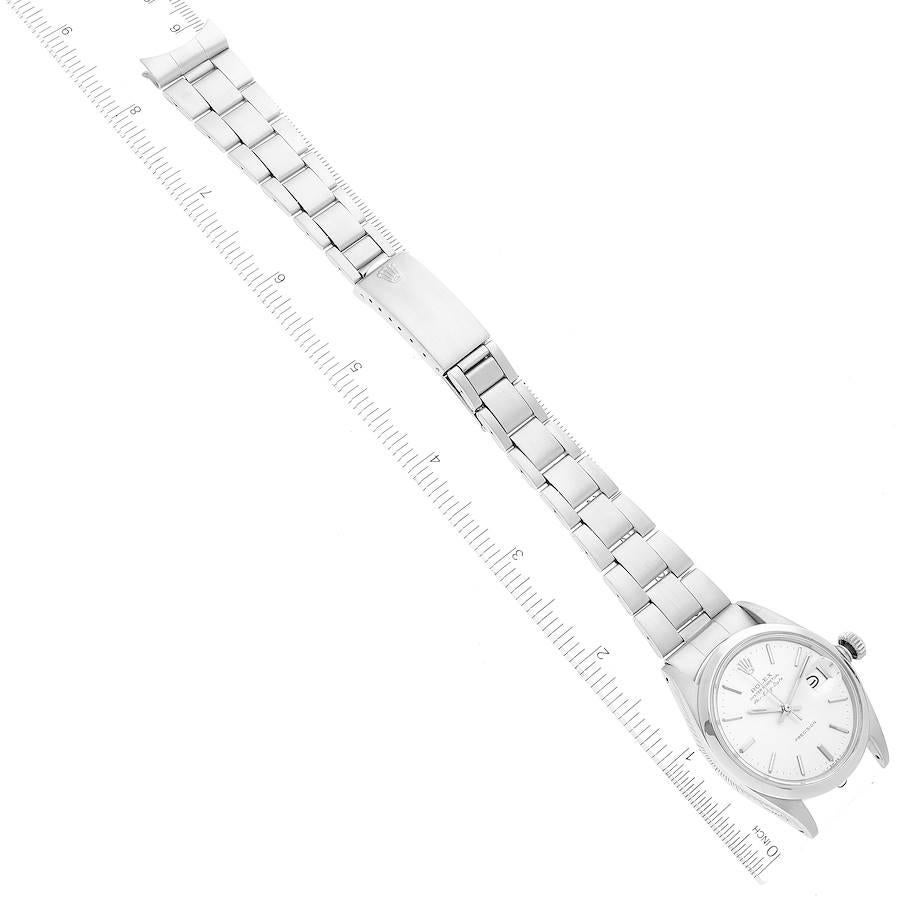 Rolex Air King Date Stainless Steel Silver Linen Dial Vintage Mens Watch 5700 6