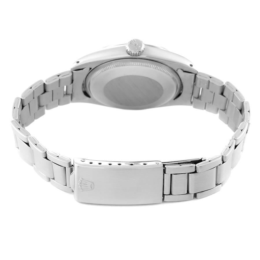 Rolex Air King Date Stainless Steel Silver Linen Dial Vintage Mens Watch 5700 5