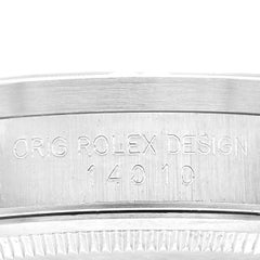 Rolex Air King Motor gedreht Lünette blau Zifferblatt Stahl Herrenuhr 14010