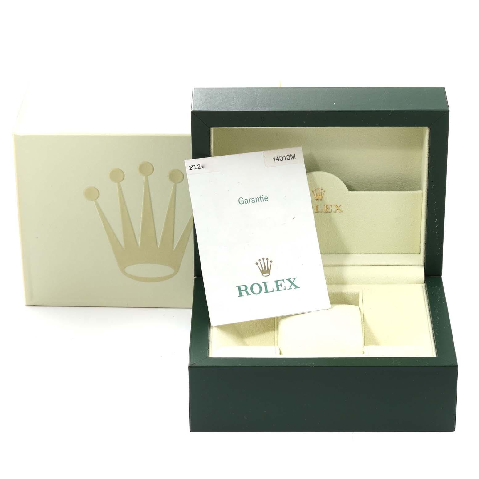 Rolex Air King Engine Turned Bezel Silver Dial Steel Mens Watch 14010 Box Papers 6