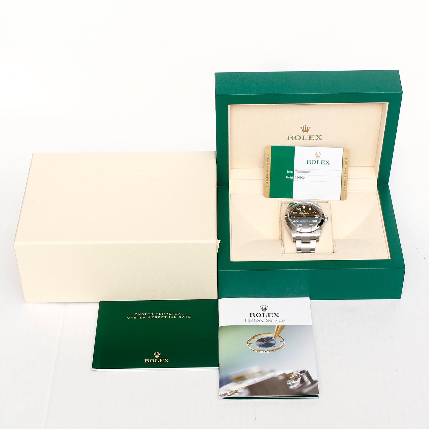 Rolex Air-King Men's Stainless Steel BKAO Watch 116900 In Excellent Condition In Dallas, TX