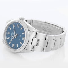 Rolex Air-King Men's Stainless Steel Watch Blue Dial 14000