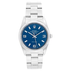 Rolex Air-King Men's Stainless Steel Watch Blue Dial 14000