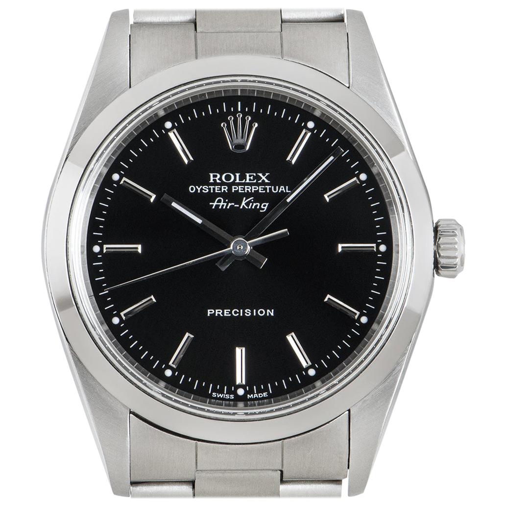 Rolex Air-King Precision Gents Stainless Steel Black Dial 14200