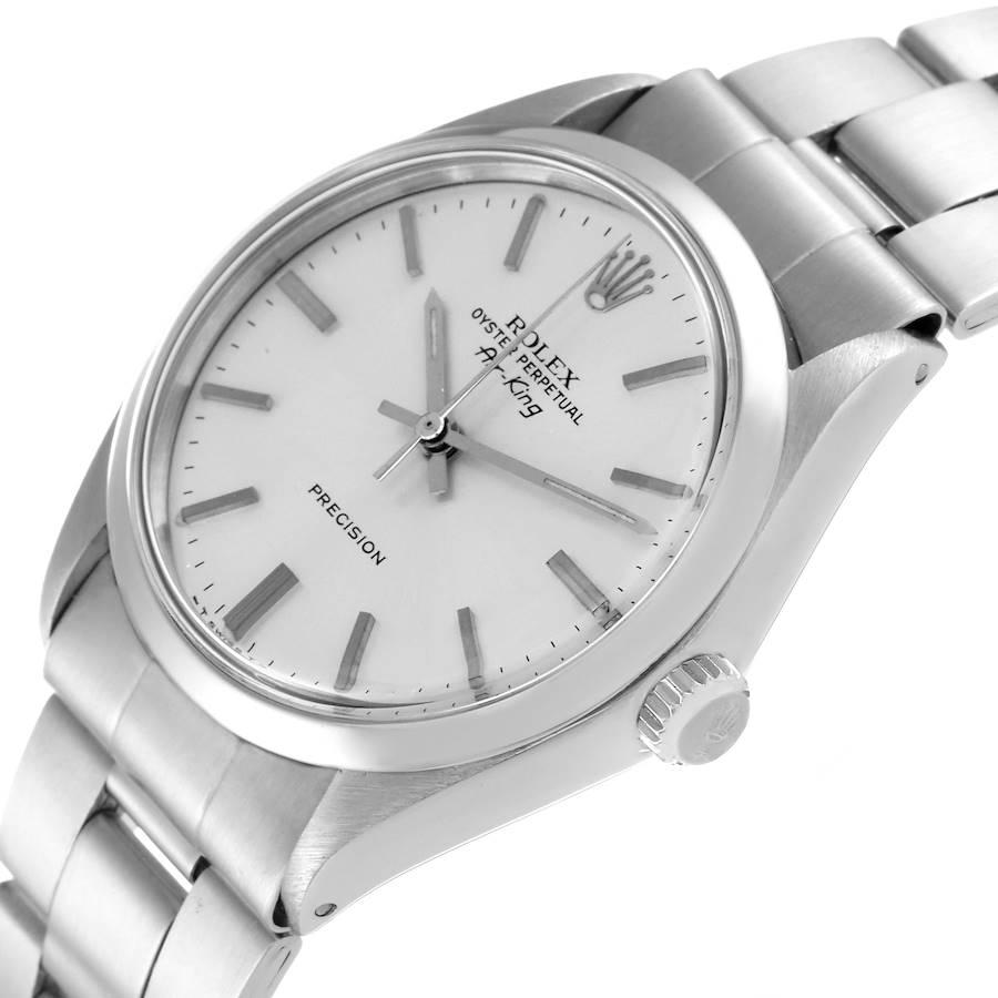 Rolex Air King Precision Silver Dial Vintage Steel Mens Watch 5500 1
