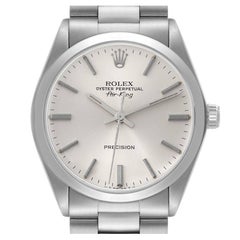 Rolex Air King Precision Silver Dial Vintage Steel Mens Watch 5500