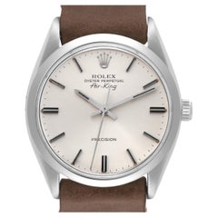 Rolex Air King Precision Silver Dial Vintage Steel Mens Watch 5500
