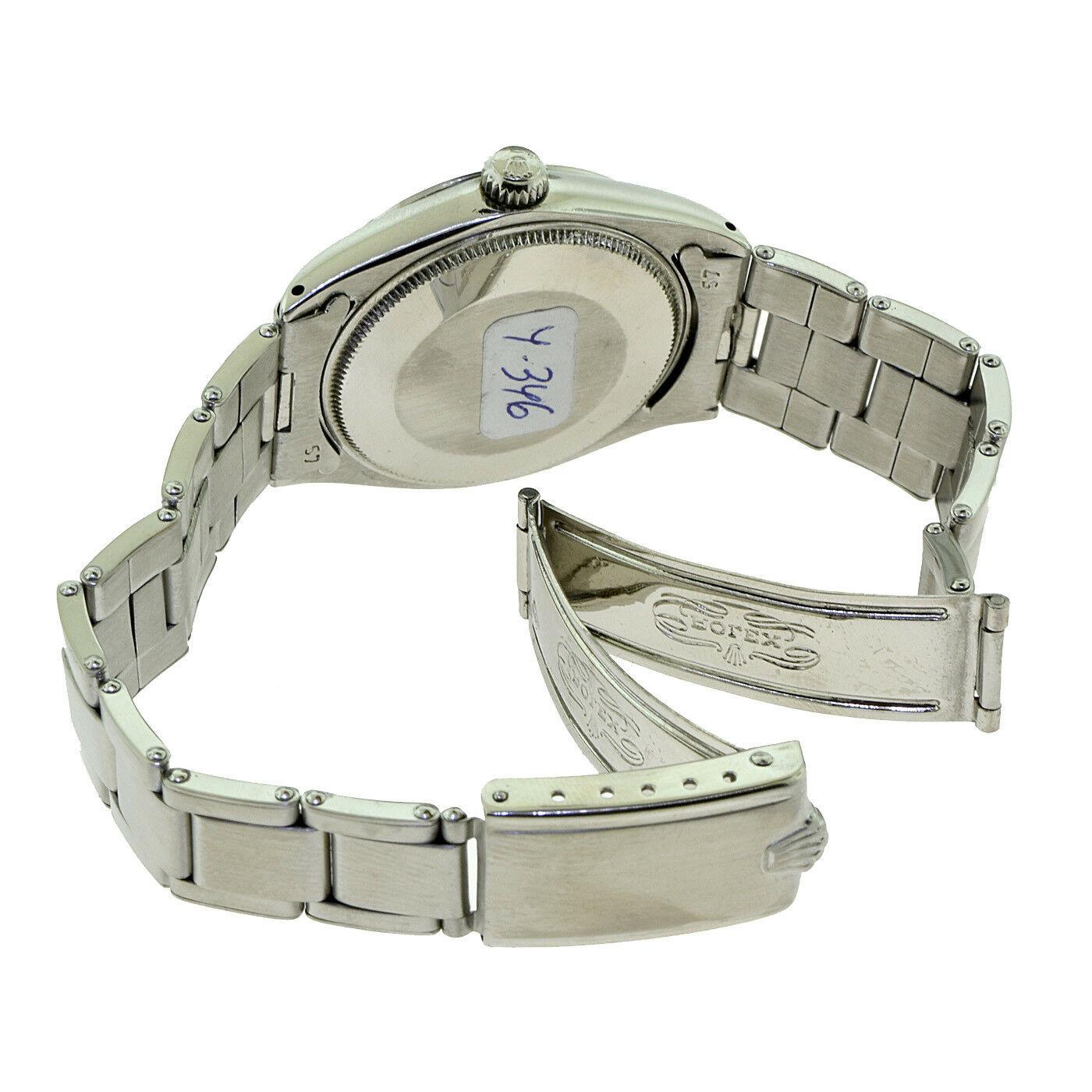 Rolex Air King Ref. 5500 Burgundy Maroon Dial Steel Watch 'W-141' In Good Condition In Miami, FL