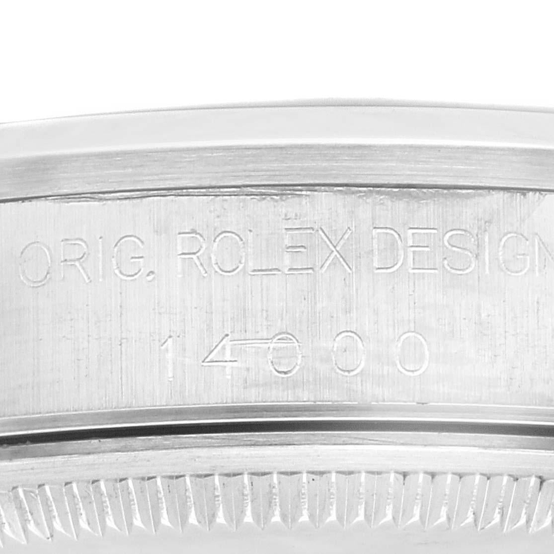 Rolex Air King Salmon Dial Smooth Bezel Steel Mens Watch 14000 3