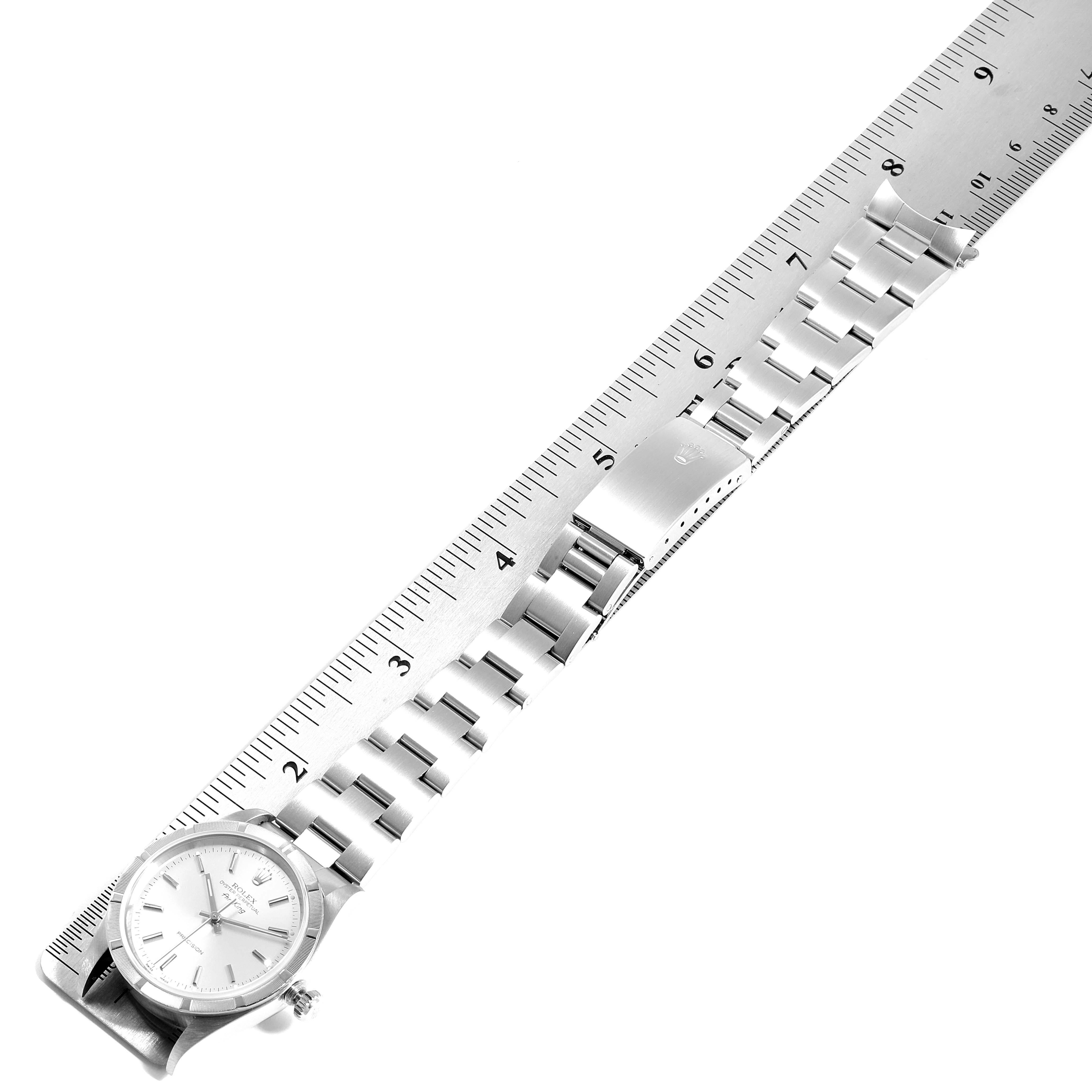 Rolex Air King Silver Dial Oyster Bracelet Steel Men's Watch 14010 For Sale 7