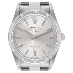 Rolex Air King Silver Dial Oyster Bracelet Steel Mens Watch 14010 Papers