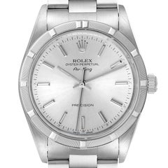 Rolex Air King Silver Dial Oyster Bracelet Steel Watch 14010 Box Papers