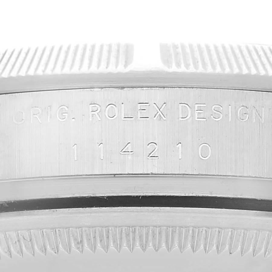 Rolex Air King Silver Dial Arabic Numeral Steel Mens Watch 114210 Box Card For Sale 1