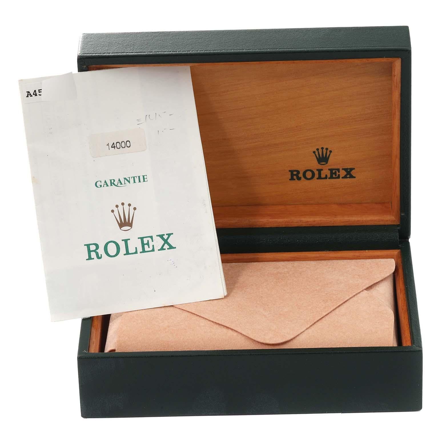 Rolex Air King Silver Dial Smooth Bezel Steel Mens Watch 14000 Box Papers 5