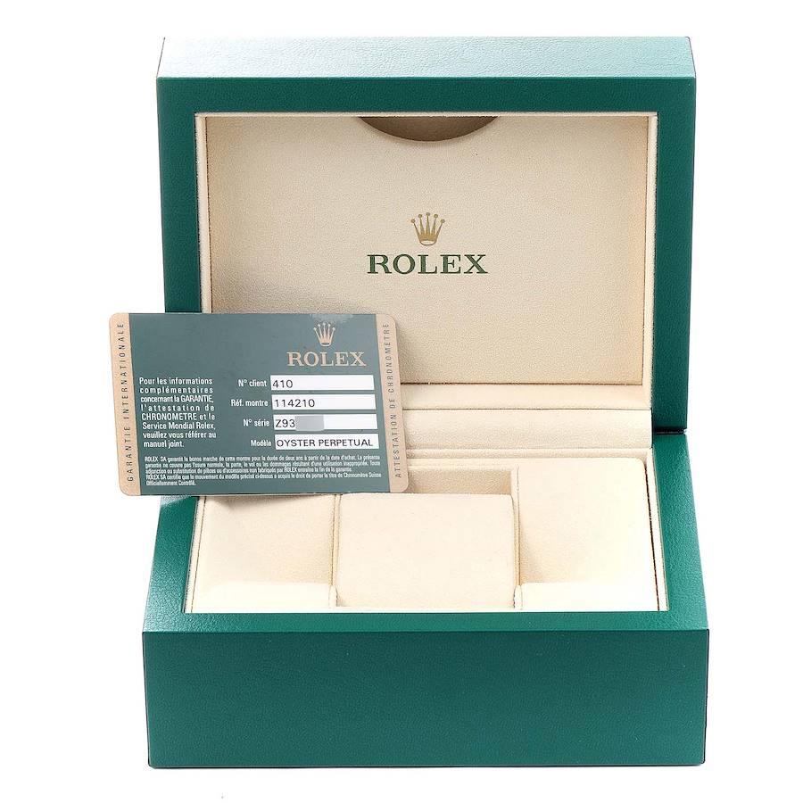 Rolex Air King Silver Dial Steel Men's Watch 114210 Box Card For Sale 9