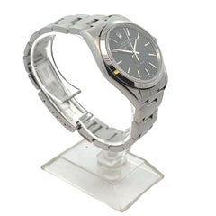Montre Rolex Air-King en acier inoxydable cadran noir 34 mm Circa 2003 Boîte