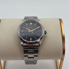 Rolex Air-King Stainless Steel Deep Blue Dial with Gold Hour Markers