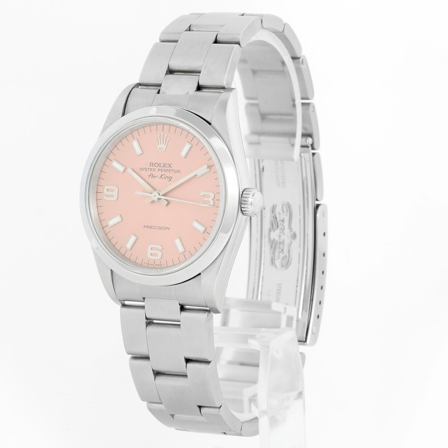 Rolex Air King Stainless Steel Men's Watch 14000 In Excellent Condition In Dallas, TX