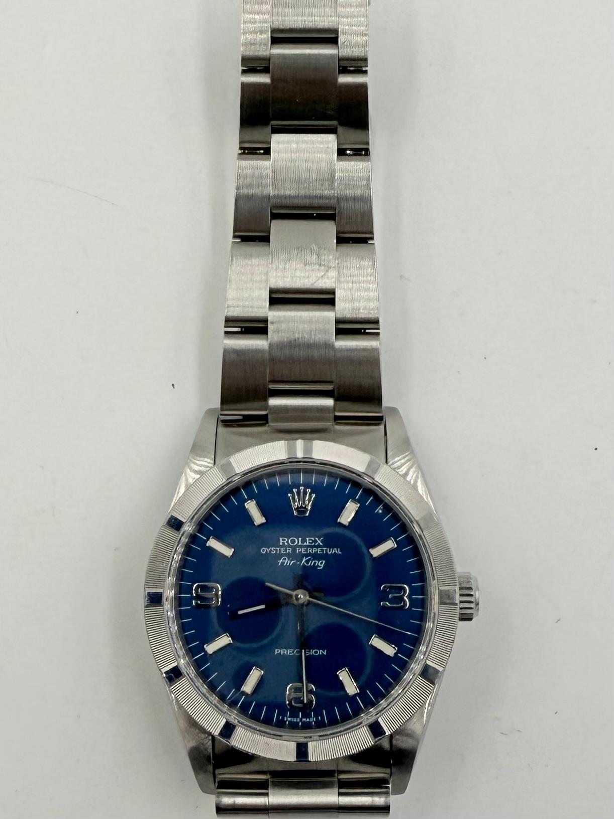 Rolex Air King Edelstahl-Armbanduhr CIRCA 1993 für Damen oder Herren im Angebot