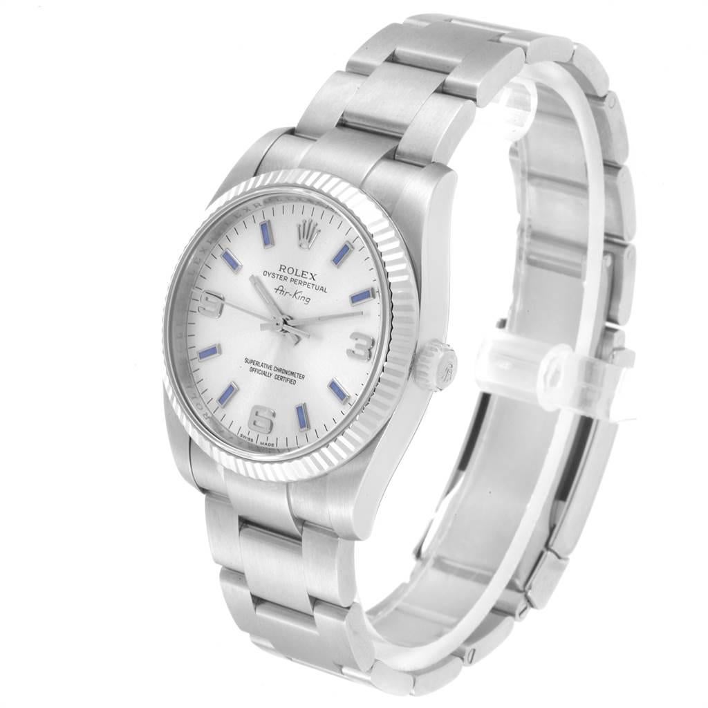 rolex air king fluted bezel